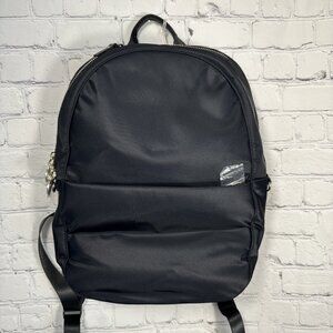 Lo & Sons The Beacon Travel Backpack Black Purple Interior Bookbag Business